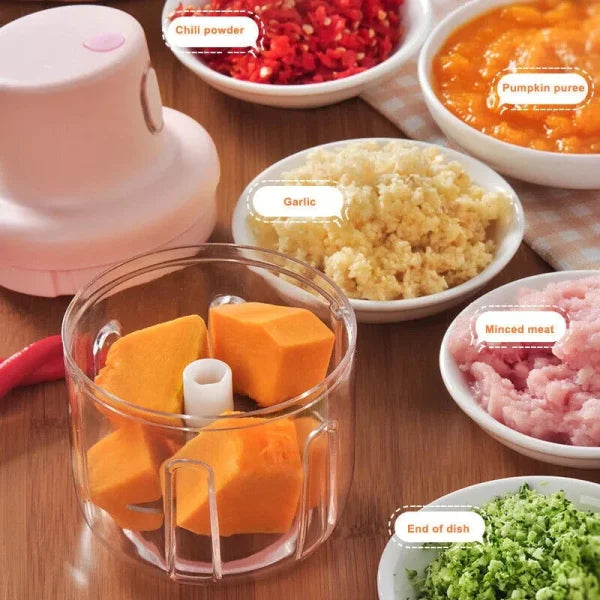 Portable Mini Electric Garlic Food Chopper Bright Bazaar