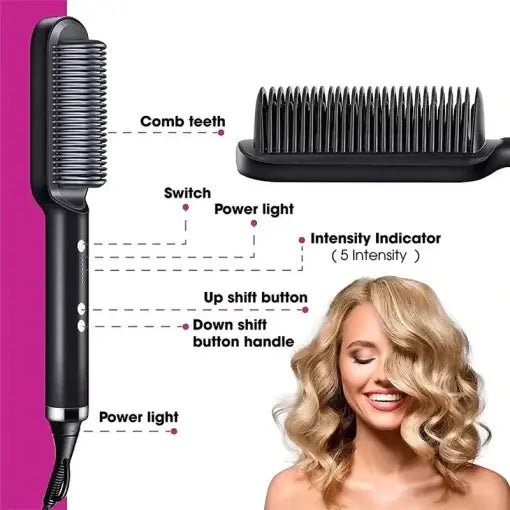 2-in-1 HAIR STRAIGHTENER COMB Bright Bazaar